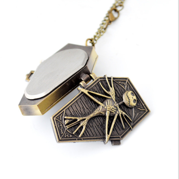 Halloween Foreign Trade Cartoon Pocket Watch Characteristic Pocket Watch Christmas Eve Green Ancient Large Pocket Watch Manufacturers Irregular Watch