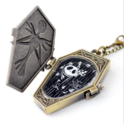 Halloween Foreign Trade Cartoon Pocket Watch Characteristic Pocket Watch Christmas Eve Green Ancient Large Pocket Watch Manufacturers Irregular Watch