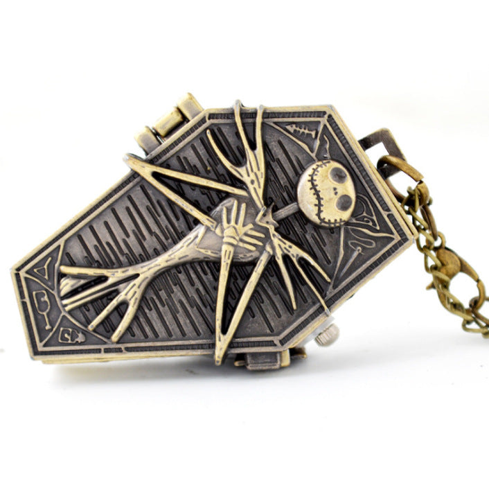 Halloween Foreign Trade Cartoon Pocket Watch Characteristic Pocket Watch Christmas Eve Green Ancient Large Pocket Watch Manufacturers Irregular Watch