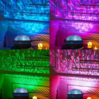 Galaxy Star Projector Night Light 7-Color Water Ripple and Aurora | ৭-রঙের গ্যালাক্সি স্টার প্রজেক্টর নাইট লাইট