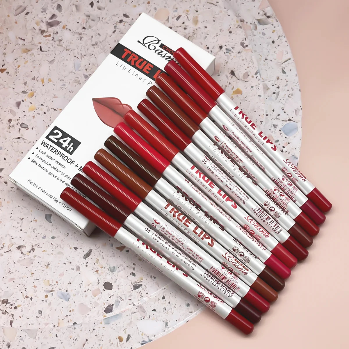 12 Piece Long Lasting Lipstick Set With Matte Lip Liner And Velvet Gloss