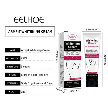 Underarm Whitening Cream Lighten Skin Brightening Improve Dullness Bleaching Private Parts Knee Thighs Armpit Whitening Cream