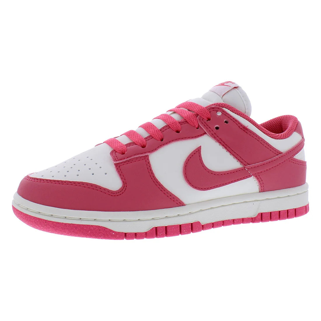 For Women's Dunk Low Toe Embossed Logo Pink Sail Fashion Walking Shoes Height Increasing Mesh Upper Lace-Up Rubber Outsole