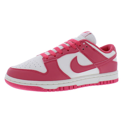 For Women's Dunk Low Toe Embossed Logo Pink Sail Fashion Walking Shoes Height Increasing Mesh Upper Lace-Up Rubber Outsole