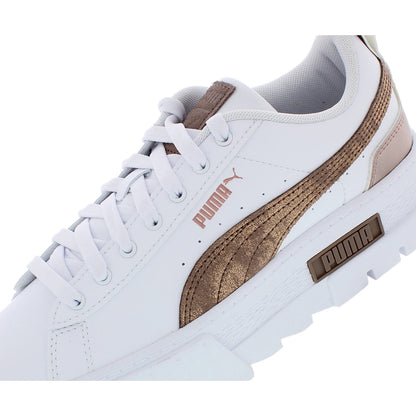 For Mayze Glam Women's Shoes White/Dark Clove Authentic 100% Mesh Upper Lightweight Cushioned Evergreen Illuminated Made China