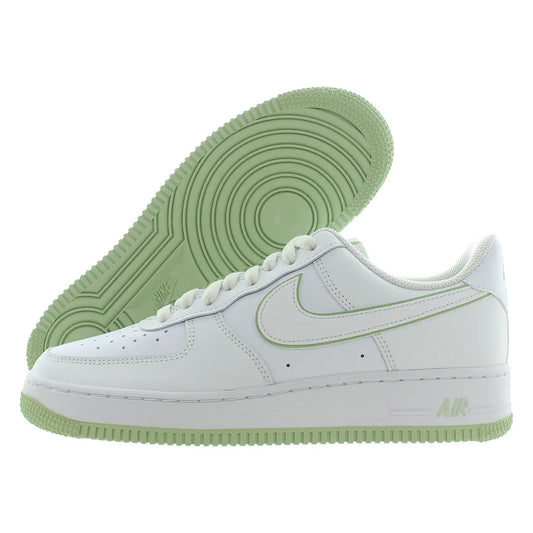 For for Force 1 '07 Unisex Retro Shoes White/Honeydew/White Height Increasing Fashionable Mesh Lining for Walking