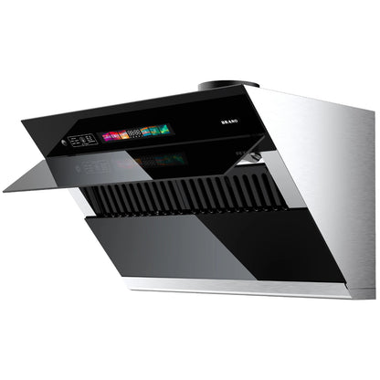 BRANO Under Cabinet Range Hood 30 inch, 900CFM Vent Hood with Voice/Gesture/Touch Control Control, Unique Side-Draft Design for Modern Kitchen, Ducted/Ductless Convertible