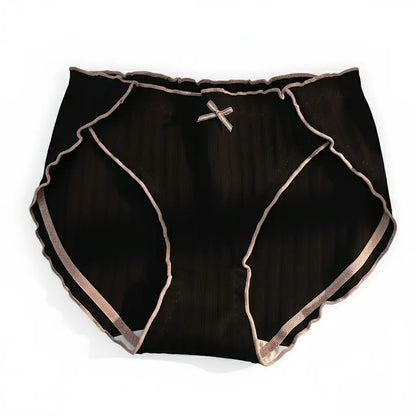 Combo Korean Cotton Panty (Black & Gray) | Breathable Mid-Rise Briefs