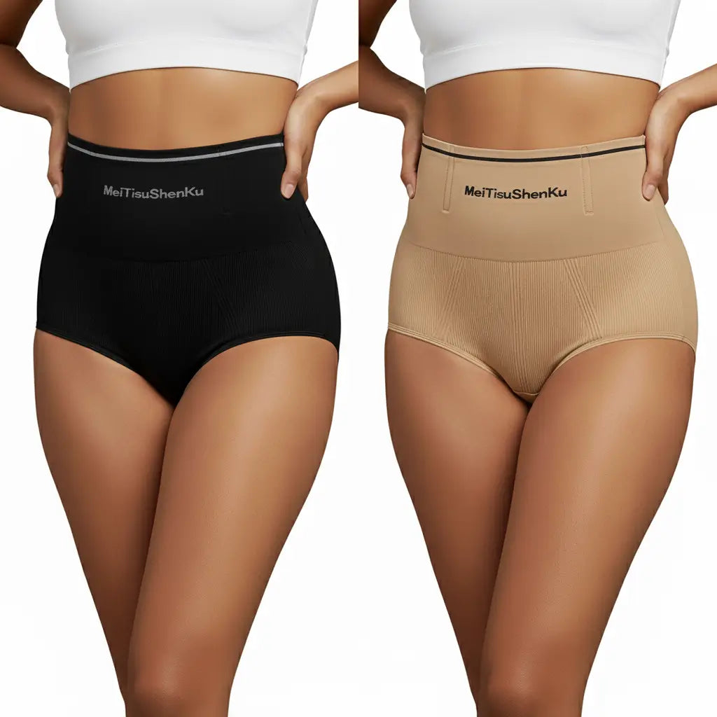 Combo Black & Beige High-Waisted Women Shaping Brief in Bangladesh | Comfortable & Slimming
