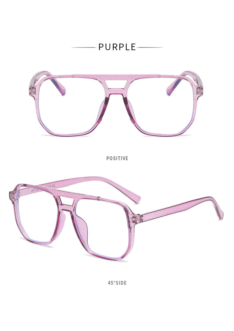 Transparent Computer Glasses Frame Women Men Anti Blue Light square Eyewear Blocking Glasses Optical Spectacle Eyeglass