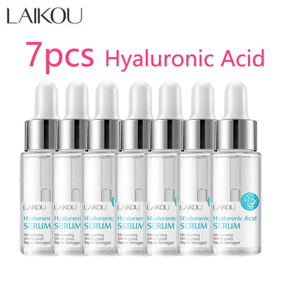 LAIKOU 7 Bottles 24K Gold Snail Sakura Hyluronic Acid Vitamin C Nicotinamida Rose Blueberry Serum Japan Essential Face Essences