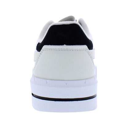 For Cali Court Pure Luxe Womens Shoes White Leather Lace-Up Round Toe Low Heel Casual Walking Style Authentic All Seasons