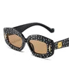 New Square Shining Starry Fashion Hip Hop Sun Glasses  Women Personalized Trend Diamond Sunglasses 2025
