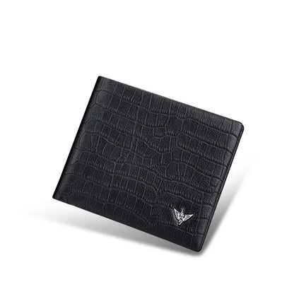 Hot Selling Factory Men's Genuine Leather Short Bifold Wallet Vintage Open Convenient Business Casual Fashion Travel Gift OEM