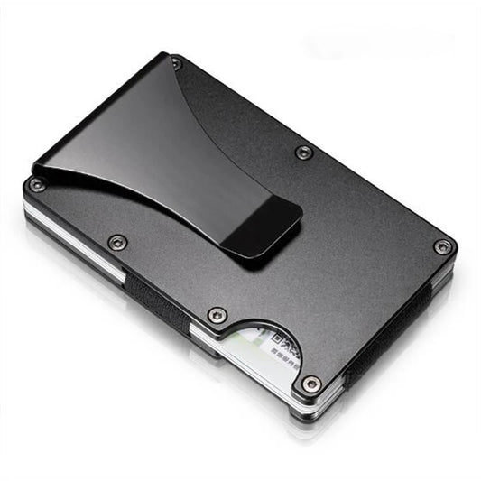 2025 Custom Metal Wallet Credit Card Holder, Aluminum Money Clip Wallet With RFID Blocking (Black)