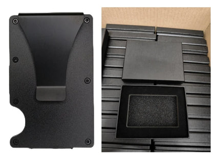 2025 Custom Metal Wallet Credit Card Holder, Aluminum Money Clip Wallet With RFID Blocking (Black)