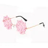 Hot Fashion Rimless Snowflake Sunglasses Novelty Unique Party Eyeglasses Fun Glasses Eyewear Decorations Accessories for Unisex