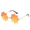 Hot Fashion Rimless Snowflake Sunglasses Novelty Unique Party Eyeglasses Fun Glasses Eyewear Decorations Accessories for Unisex