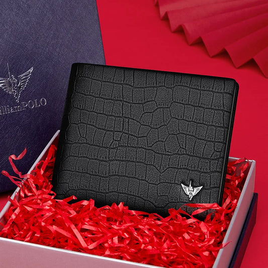 Hot Selling Factory Men's Genuine Leather Short Bifold Wallet Vintage Open Convenient Business Casual Fashion Travel Gift OEM