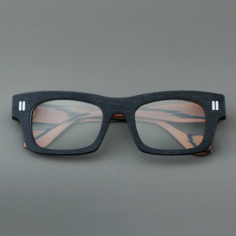 2037 Thick Square Acetate Glasses Frame Popular Casual Rivet Presbyopia Eyeglasses Men Women Retro Prescription Spectacle