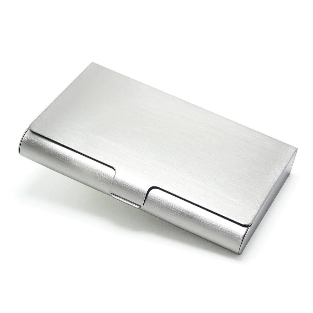 High Capacity Bank Cards Business Card Holder Gifts Silver Black Bronze Copper Metal Box Case Stainless Steel Credit Card Wallet