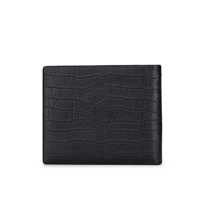 Hot Selling Factory Men's Genuine Leather Short Bifold Wallet Vintage Open Convenient Business Casual Fashion Travel Gift OEM