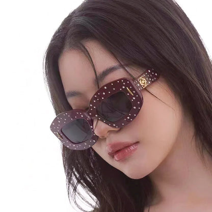 New Square Shining Starry Fashion Hip Hop Sun Glasses  Women Personalized Trend Diamond Sunglasses 2025