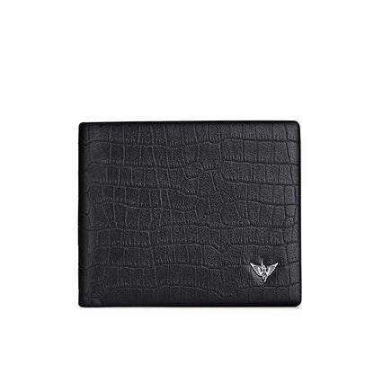 Hot Selling Factory Men's Genuine Leather Short Bifold Wallet Vintage Open Convenient Business Casual Fashion Travel Gift OEM