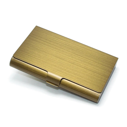 High Capacity Bank Cards Business Card Holder Gifts Silver Black Bronze Copper Metal Box Case Stainless Steel Credit Card Wallet
