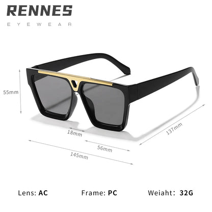 2025 Retro Square Sunglasses for Women and Men European American Street Style UV400 Optical Lenses PC Frame Material