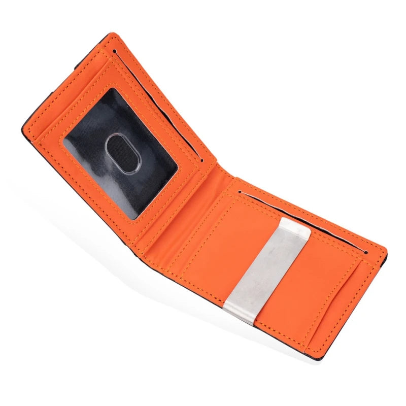 Wallet for Men Slim PU Leather Mens Wallet RFID Blocking Credit Card Holder with Money Clip
