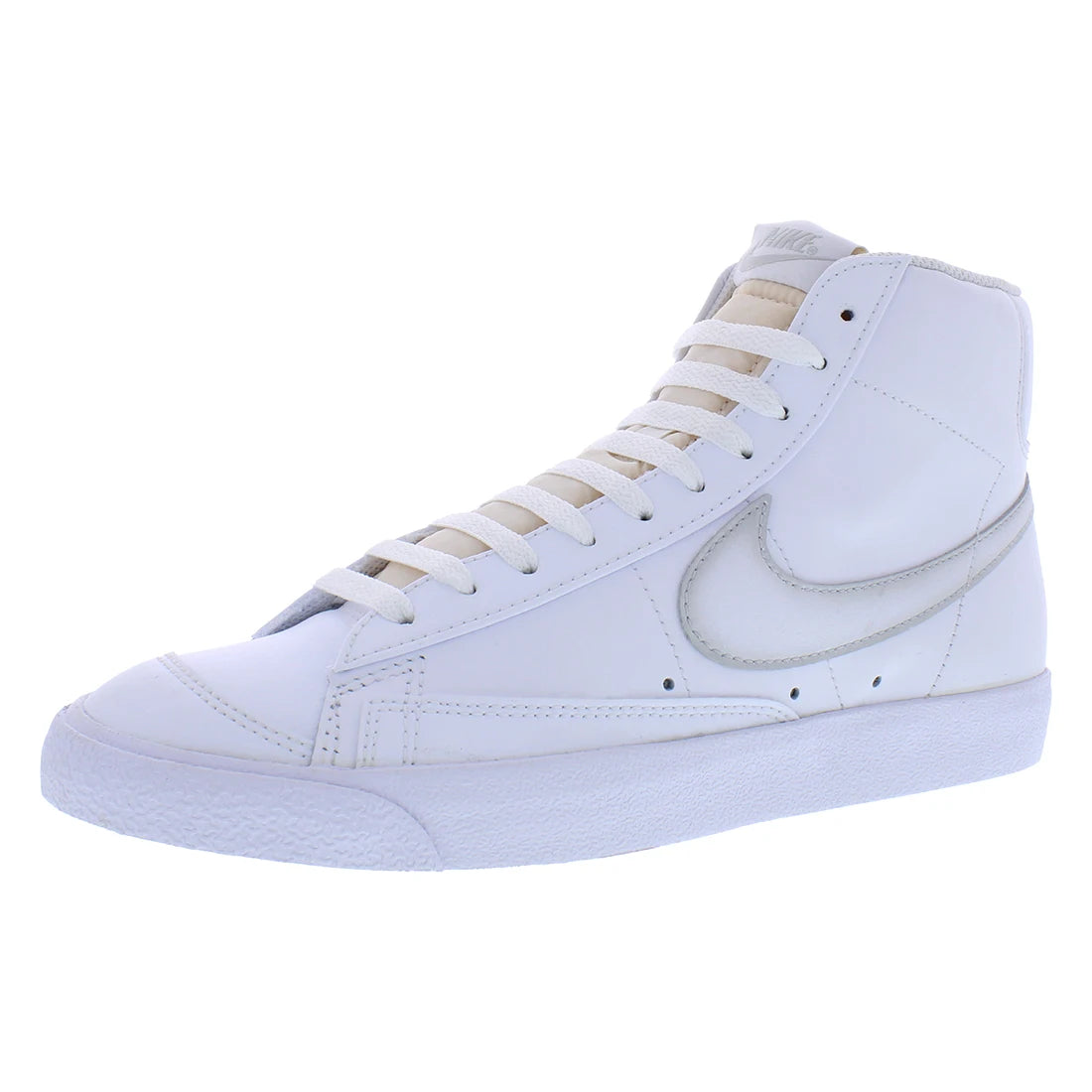 For Blazer Mid '77 Vntg Men's Fitness Walking Shoes White Genuine Leather Spring Rubber Outsole EVA Midsole VN FD6924100