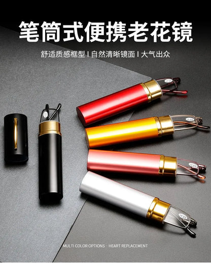 +1.5 2.0 2.5 Reading Glasses Women Men Ultralight Portable Mini Hyperopia Glasses Metal Presbyopia with diopters plus with box