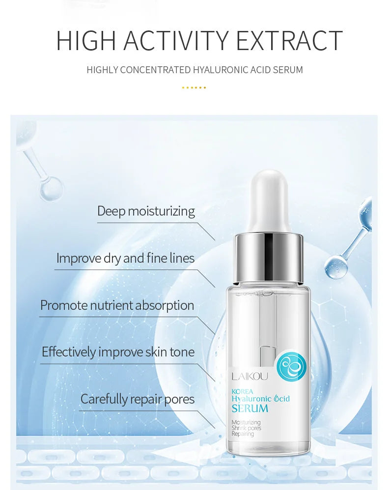 LAIKOU 7 Bottles 24K Gold Snail Sakura Hyluronic Acid Vitamin C Nicotinamida Rose Blueberry Serum Japan Essential Face Essences
