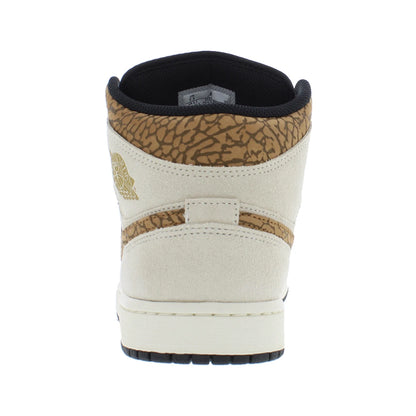 For for Air for 1 Mid SE Men's Shoes Orewood Brown/Metallic Gold Fashionable High-Top Sport China Model MSS-DZ4129102 Summer