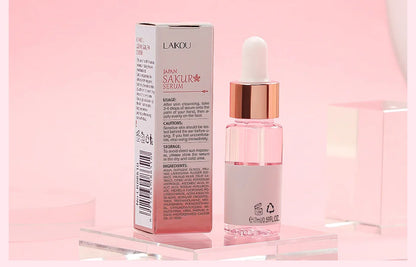 LAIKOU 17ML Japan Sakura Serum Nourish Essense Oil Control Pure 24K Gold Vitamin C Hyaluronic Acid Moisturing Skin Care Facecare