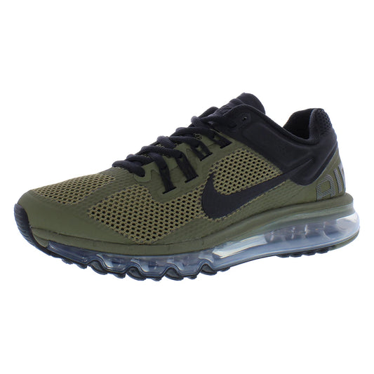 For Men's Athletic Sneakers for 2013 Olive/Black Size 7.5 Genuine Leather Lining EVA Mesh Insole Trail Type Made Vietnam