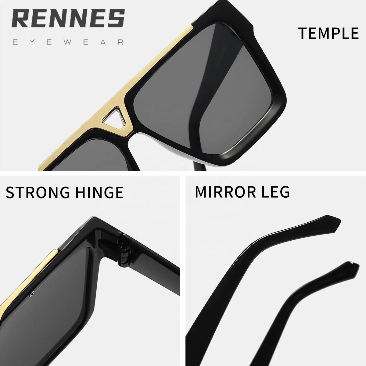 2025 Retro Square Sunglasses for Women and Men European American Street Style UV400 Optical Lenses PC Frame Material