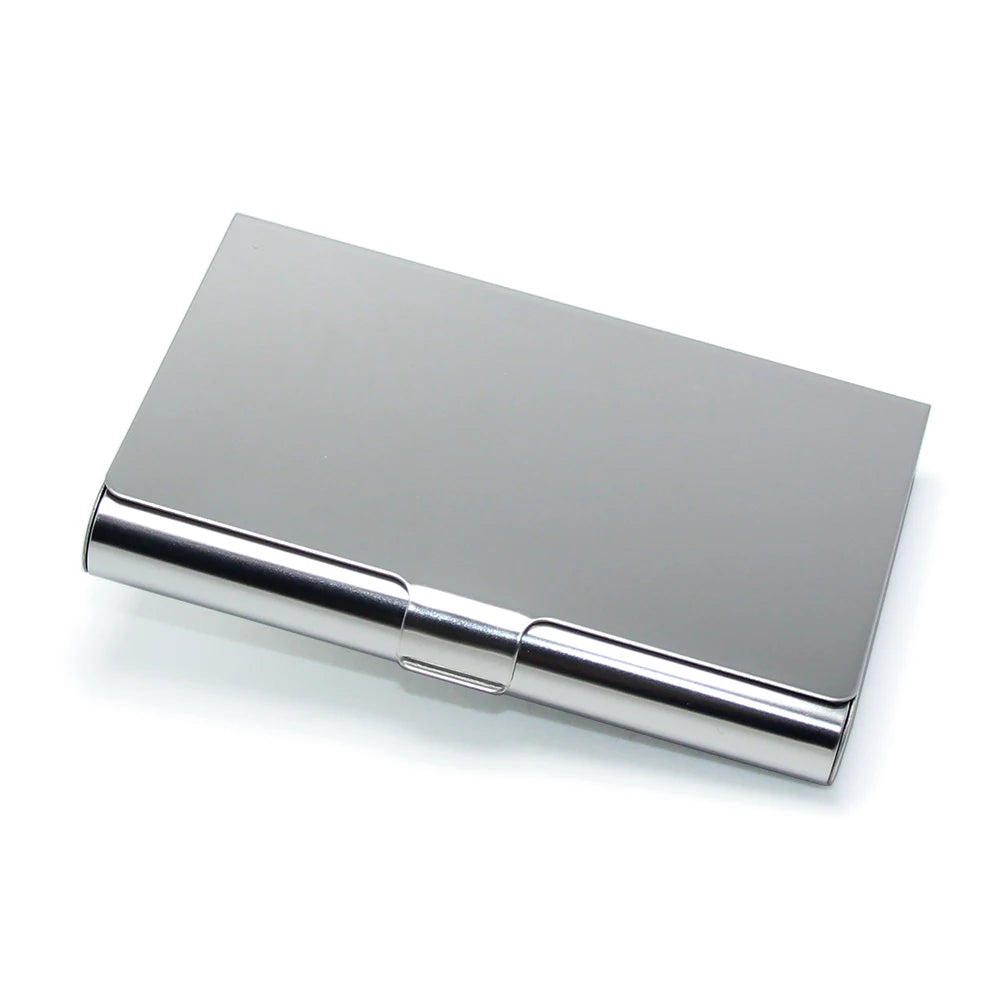 High Capacity Bank Cards Business Card Holder Gifts Silver Black Bronze Copper Metal Box Case Stainless Steel Credit Card Wallet
