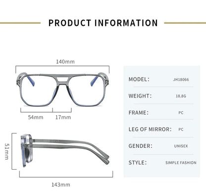 Transparent Computer Glasses Frame Women Men Anti Blue Light square Eyewear Blocking Glasses Optical Spectacle Eyeglass