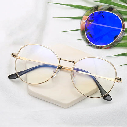 Anti Uv400 Outdoor Computer TR90 Spring Hinge Irregular Oversize Antireflet Lunettes Women Photochromic Blue Light Glasses Solid