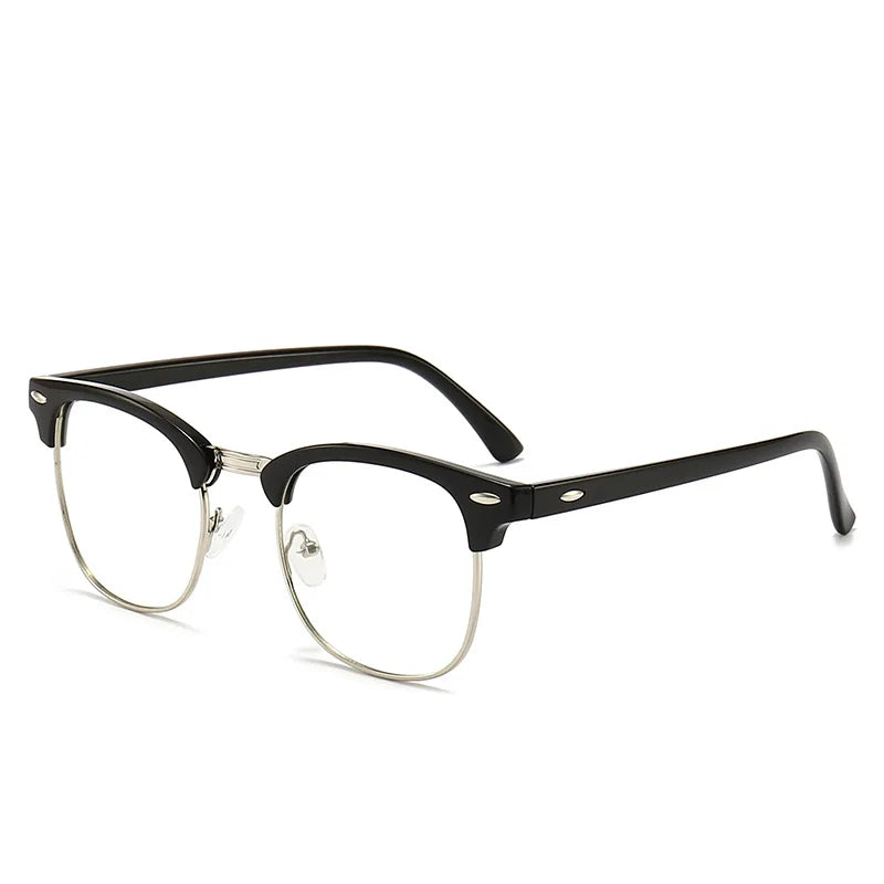 Anti Uv400 Outdoor Computer TR90 Spring Hinge Irregular Oversize Antireflet Lunettes Women Photochromic Blue Light Glasses Solid