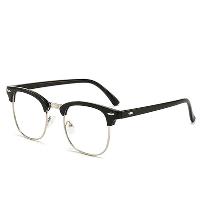 Anti Uv400 Outdoor Computer TR90 Spring Hinge Irregular Oversize Antireflet Lunettes Women Photochromic Blue Light Glasses Solid