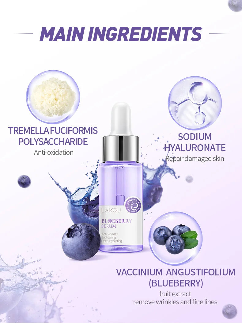 LAIKOU Serum Japan Sakura Essence Moisturizing Hyaluronic Acid Pure 24K Gold Brightening  Vitamin C  Face Serum Care Skin