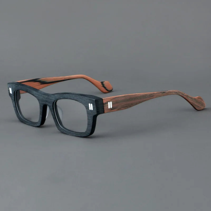2037 Thick Square Acetate Glasses Frame Popular Casual Rivet Presbyopia Eyeglasses Men Women Retro Prescription Spectacle