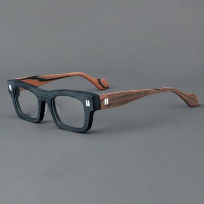 2037 Thick Square Acetate Glasses Frame Popular Casual Rivet Presbyopia Eyeglasses Men Women Retro Prescription Spectacle