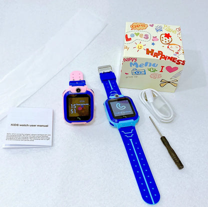 Q12B Kids Smart Watch Small Game Flashlight SIM Phone Child Care 2G LBS Tracking Digital Watch