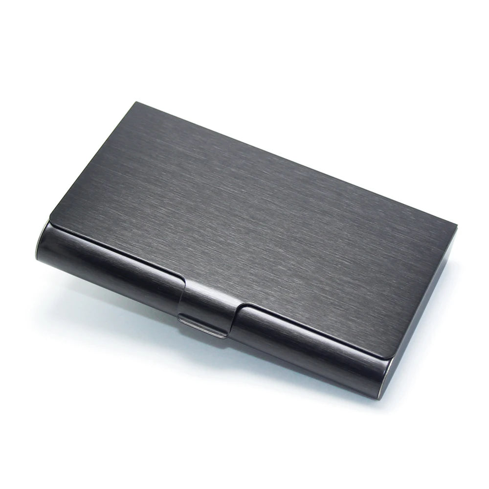 High Capacity Bank Cards Business Card Holder Gifts Silver Black Bronze Copper Metal Box Case Stainless Steel Credit Card Wallet