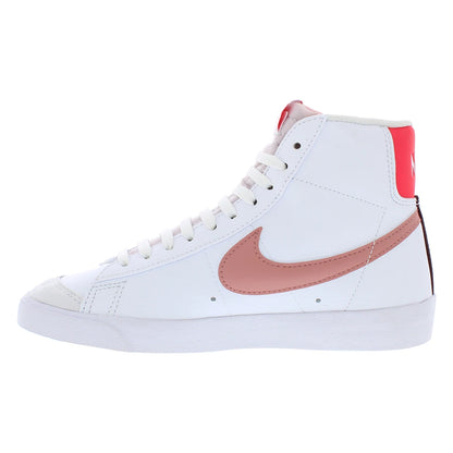 For Blazer Mid 77 for Nature Women's Fitness Walking Shoes White/Red Vietnam MSS-DQ4124105 | 100% Authentic