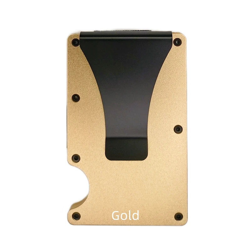 2025 Custom Metal Wallet Credit Card Holder, Aluminum Money Clip Wallet With RFID Blocking (Black)